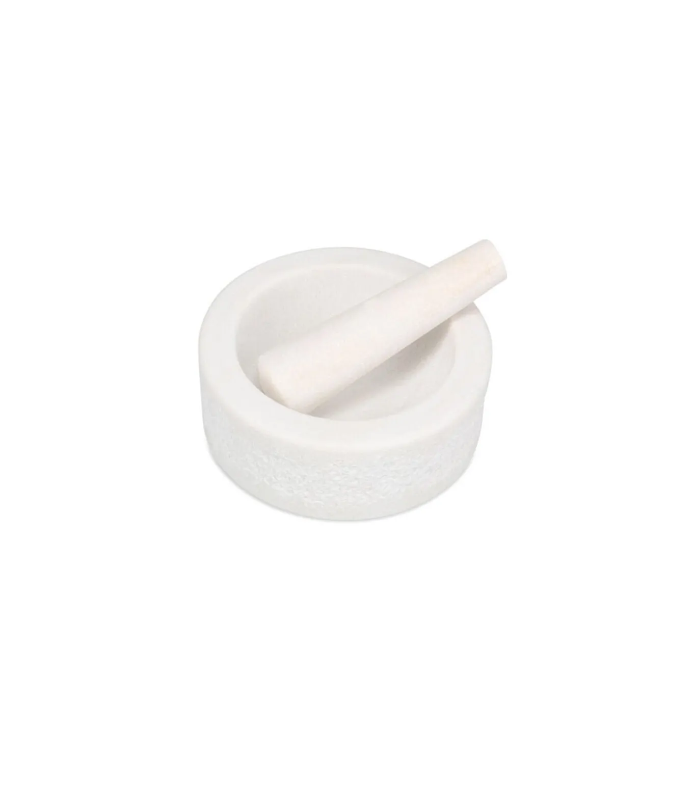 Vijzel en stamper 16xH6cm white Marbliss