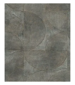 Vintage Deluxe Behang Graphic Circle Look metallic groen