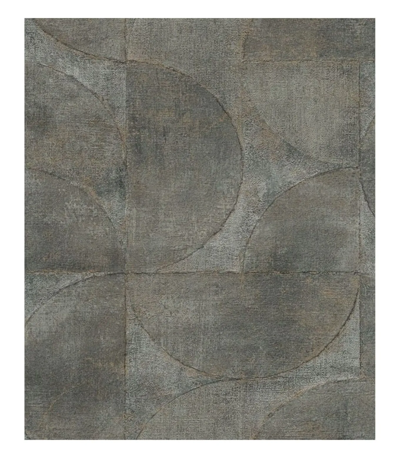 Vintage Deluxe Behang Graphic Circle Look metallic groen