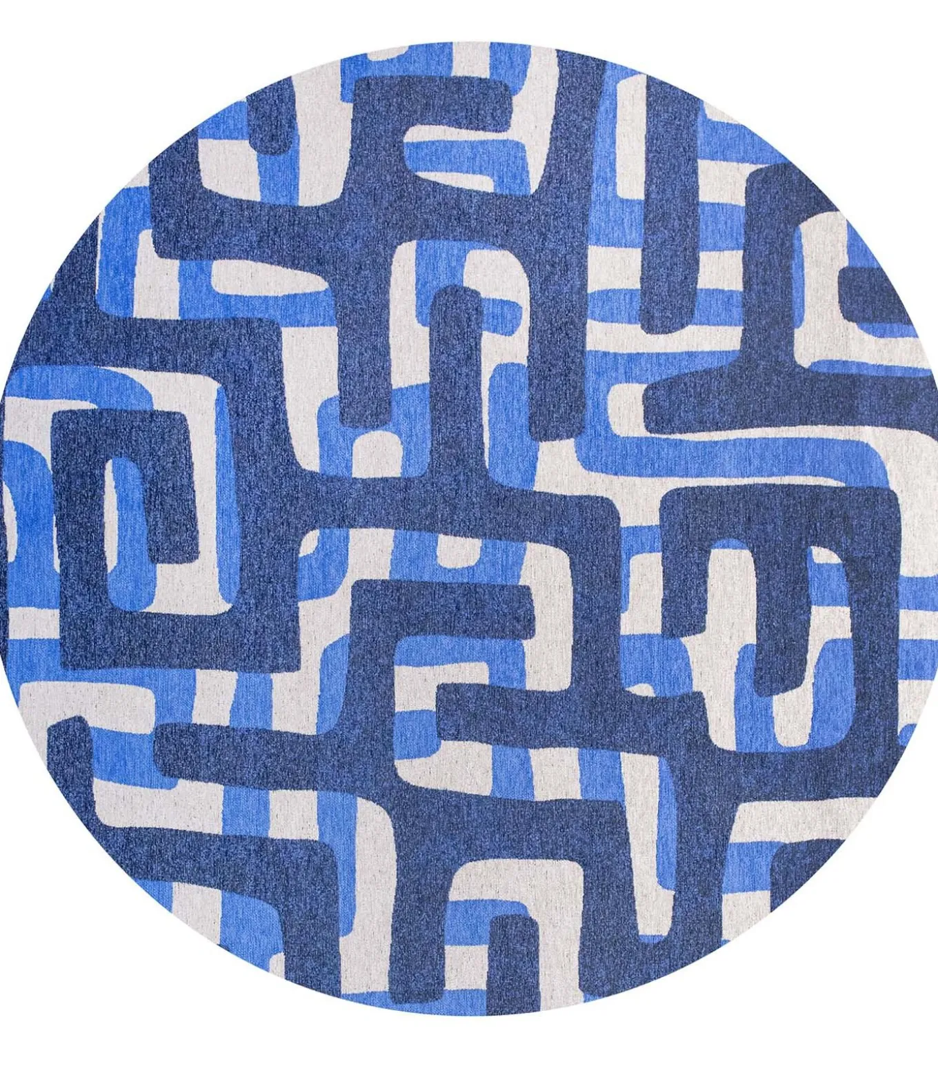 Vlak geweven woonkamer- en slaapkamerkleed BLUE LINES