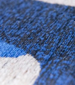 Vlak geweven woonkamer- en slaapkamerkleed BLUE LINES