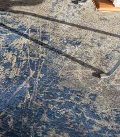 Vlak geweven woonkamer- en slaapkamerkleed BLUE VOID