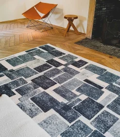 Vlak geweven woonkamer- en slaapkamerkleed SQUARY