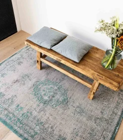 Vlak geweven woonkamer- en slaapkamerkleed STONY Oyster