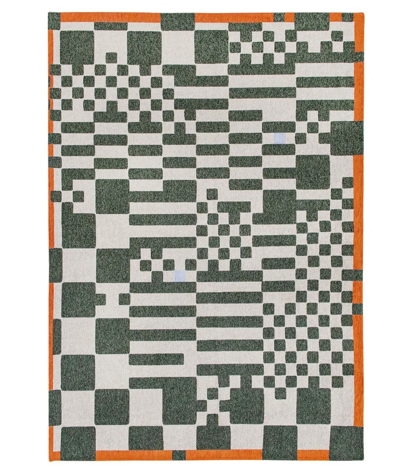 Vlak geweven woonkamer- en slaapkamerkleed GREEN OCEAN