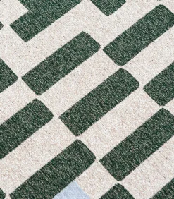 Vlak geweven woonkamer- en slaapkamerkleed GREEN OCEAN