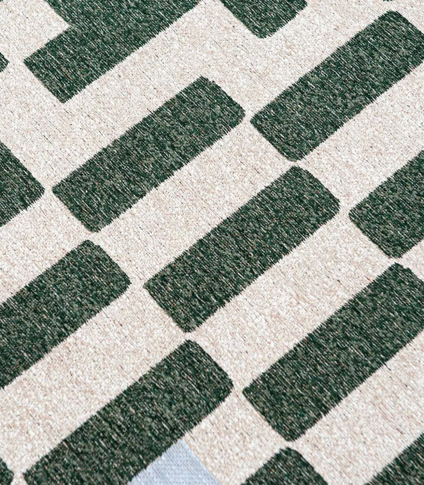 Vlak geweven woonkamer- en slaapkamerkleed GREEN OCEAN