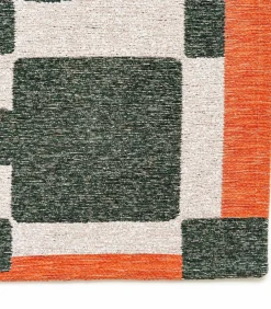 Vlak geweven woonkamer- en slaapkamerkleed GREEN OCEAN