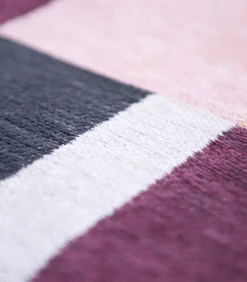 Vlak geweven woonkamer- en slaapkamerkleed PINK ROCK