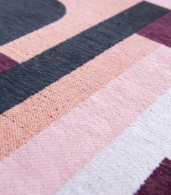 Vlak geweven woonkamer- en slaapkamerkleed PINK ROCK