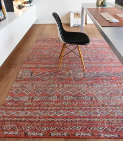 Vlak geweven woonkamer- en slaapkamerkleed RED RABAT