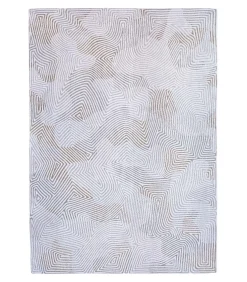 Vlak geweven woonkamer- en slaapkamerkleed WHITE HORIZON