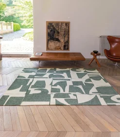 Vlak geweven woonkamer- en slaapkamerkleed OCEAN SPRITZ