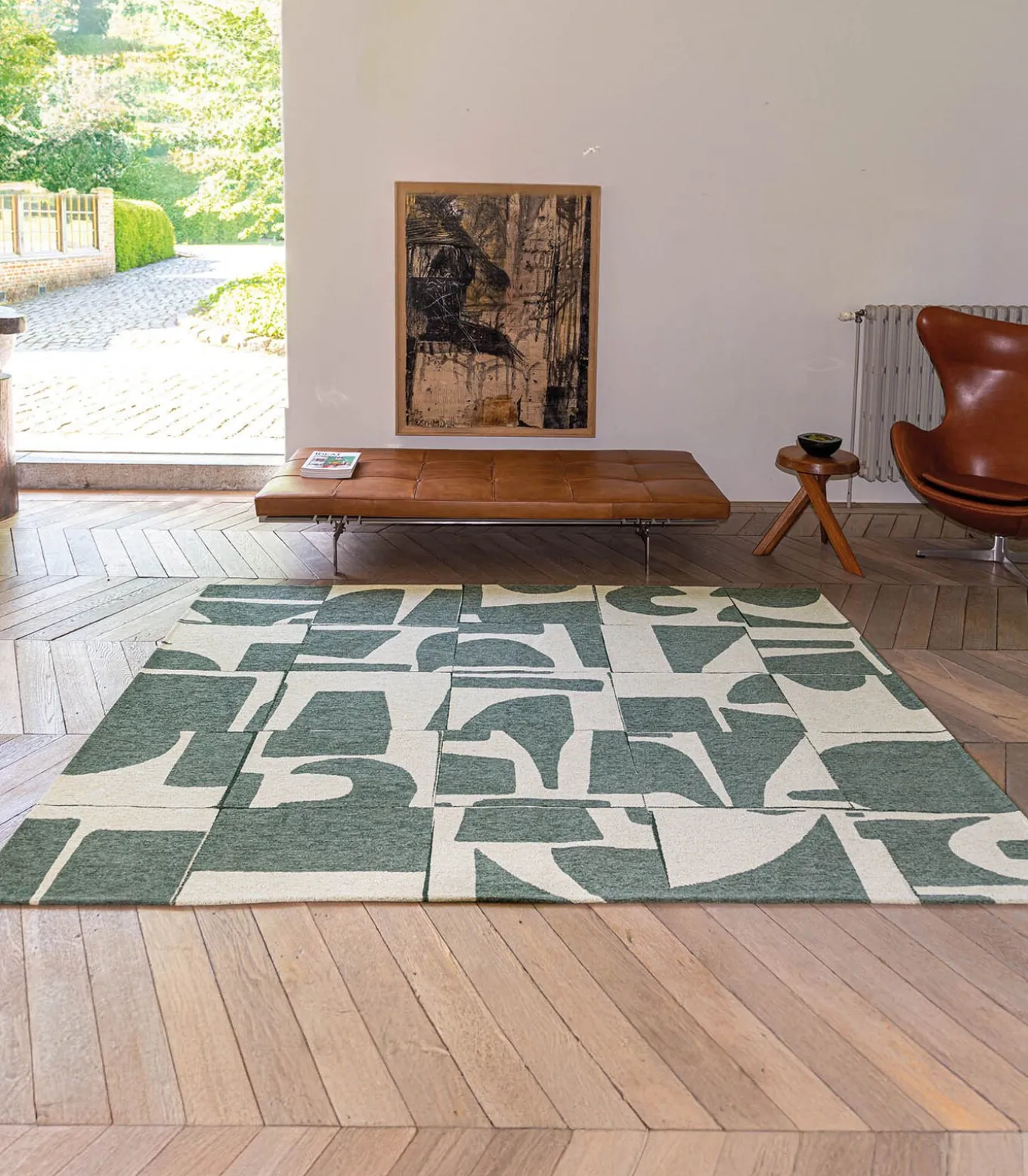 Vlak geweven woonkamer- en slaapkamerkleed OCEAN SPRITZ