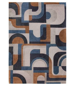 Vlak geweven woonkamer- en slaapkamerkleed BLUE MUSHROOM