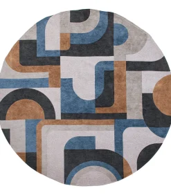 Vlak geweven woonkamer- en slaapkamerkleed BLUE MUSHROOM