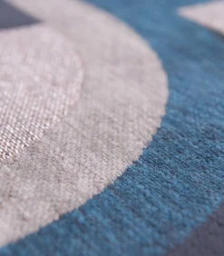 Vlak geweven woonkamer- en slaapkamerkleed BLUE MUSHROOM