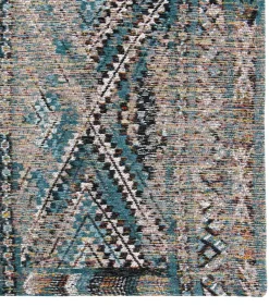 Vlak geweven woonkamer- en slaapkamerkleed BLUE ANTIK