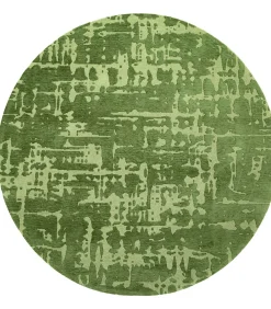 Vlak geweven woonkamer- en slaapkamerkleed GREEN BUBBLES