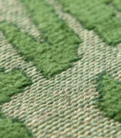Vlak geweven woonkamer- en slaapkamerkleed GREEN BUBBLES