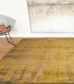 Vlak geweven woonkamer- en slaapkamerkleed GOLD PIAZZA