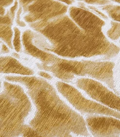 Vlak geweven woonkamer- en slaapkamerkleed GOLD WAVES