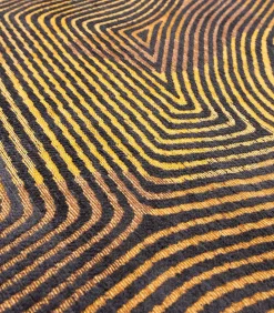 Vlak geweven woonkamerkleed BLACK HORIZON