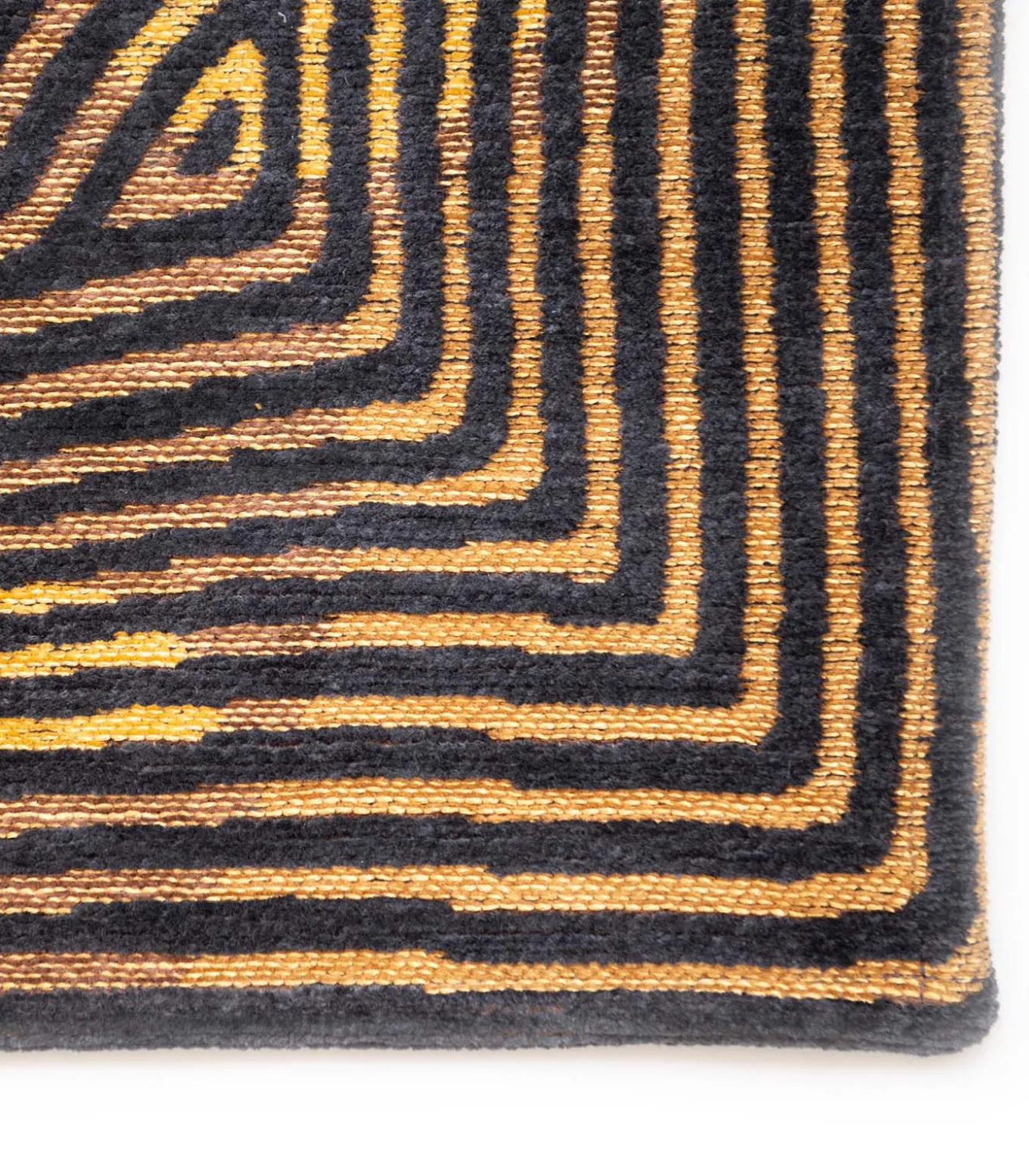 Vlak geweven woonkamerkleed BLACK HORIZON