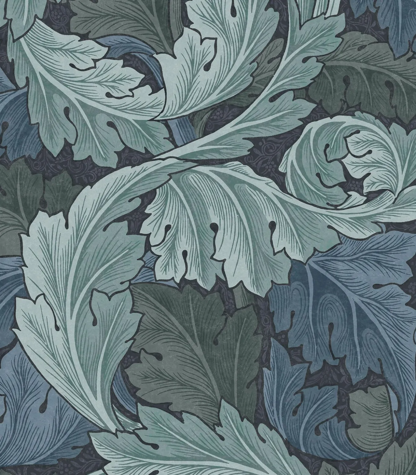 Vliesbehang Acanthus Blue