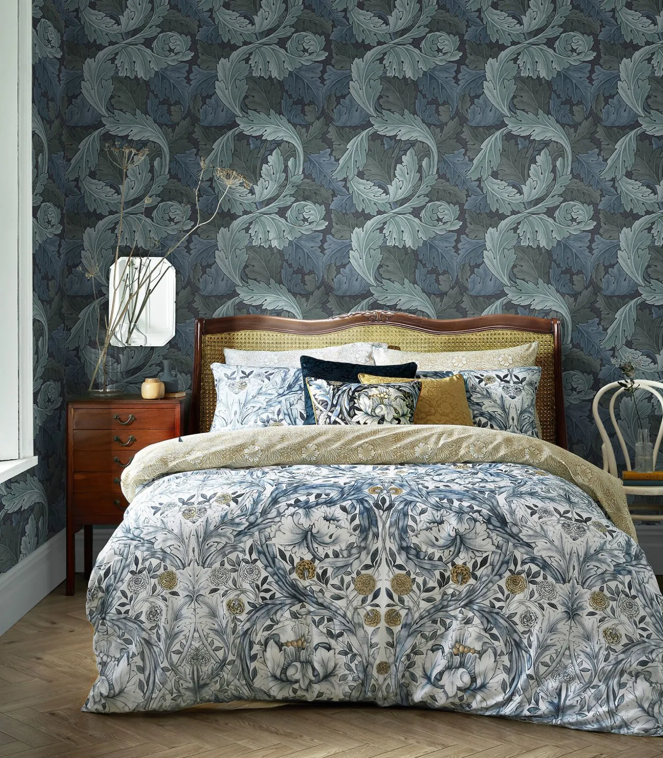 Vliesbehang Acanthus Blue