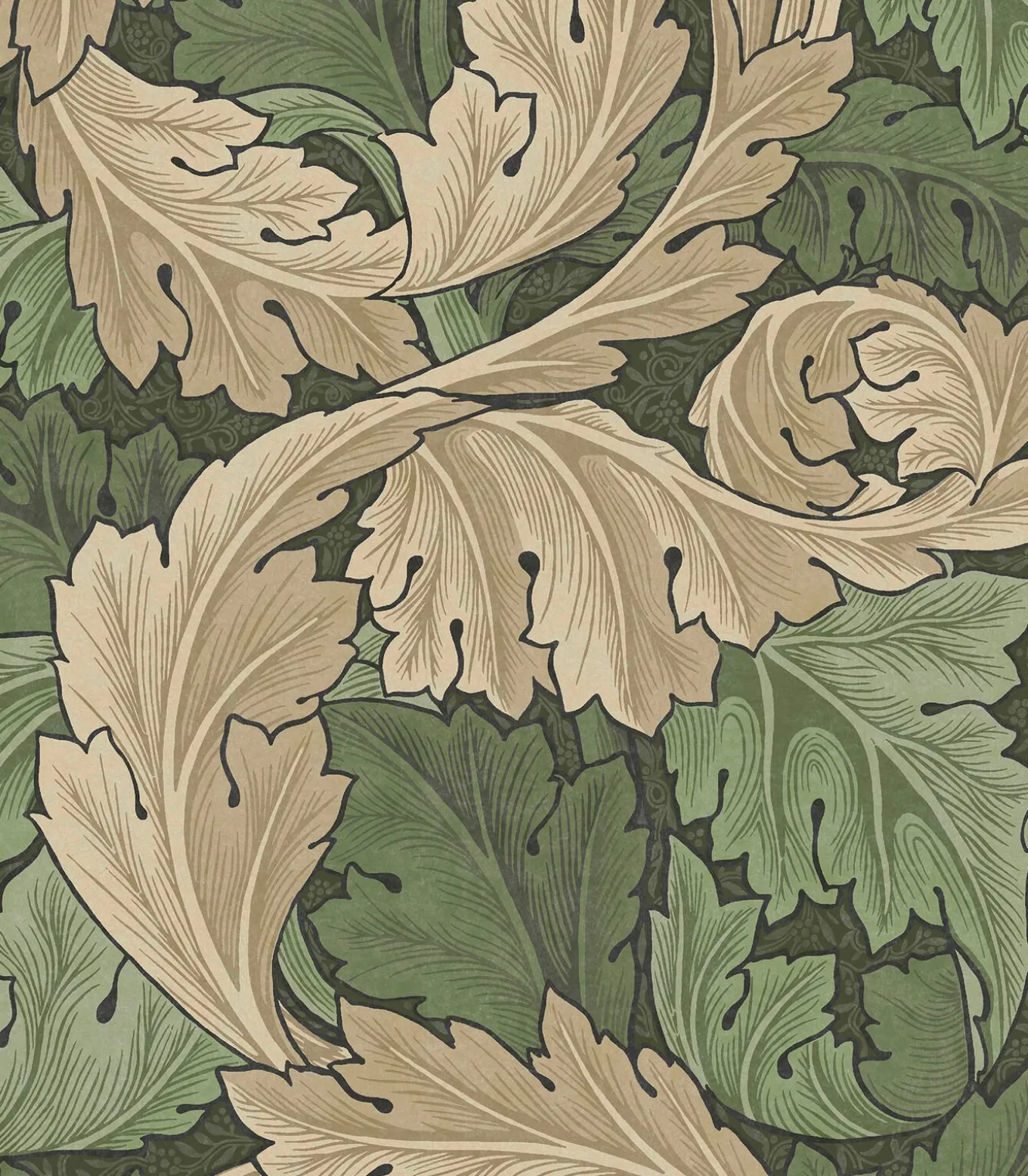 Vliesbehang Acanthus Green