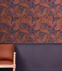 Vliesbehang Acanthus Plum