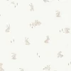 Vliesbehang Baby Bunny Bruin/Wit