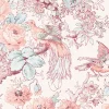 Vliesbehang Birtle | Roze | Vogels &