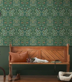 Vliesbehang Blackthorn Deep Green