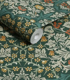 Vliesbehang Blackthorn Deep Green