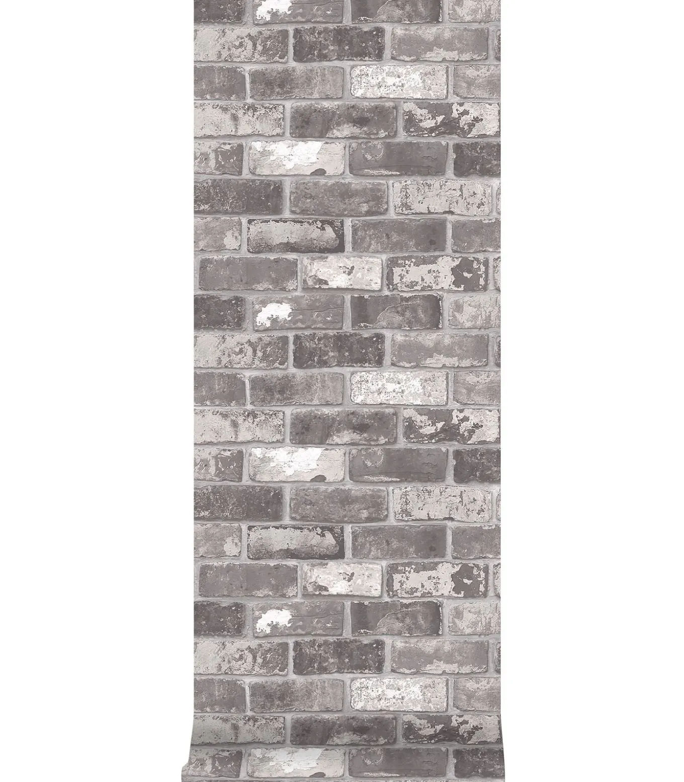 Vliesbehang Bricks Grey Grijs