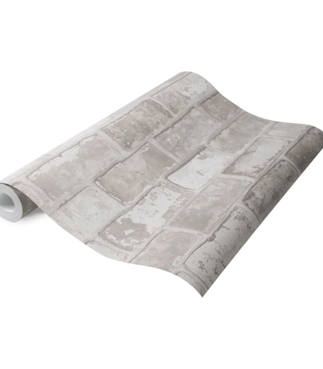 Vliesbehang Bricks Light Grey Lichtgrijs