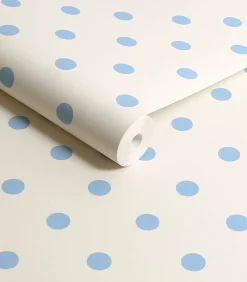Vliesbehang Button Spot Blue