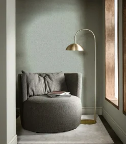 Vliesbehang Classic curl sea green