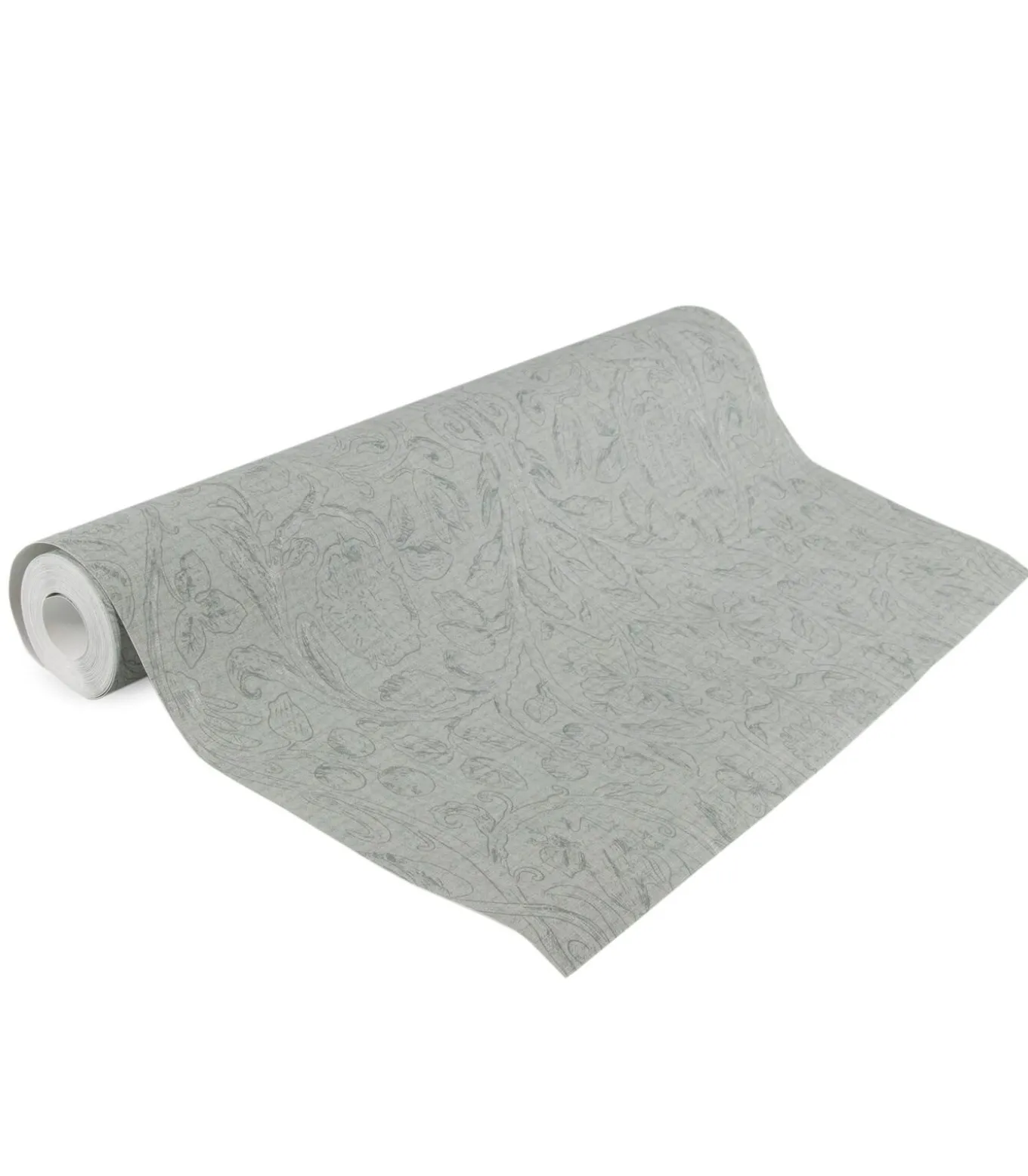 Vliesbehang Classic curl sea green