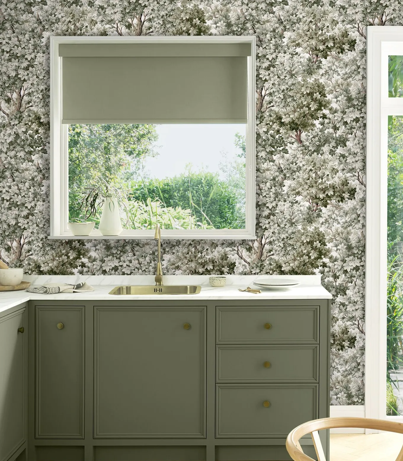 Vliesbehang Coppice Sage