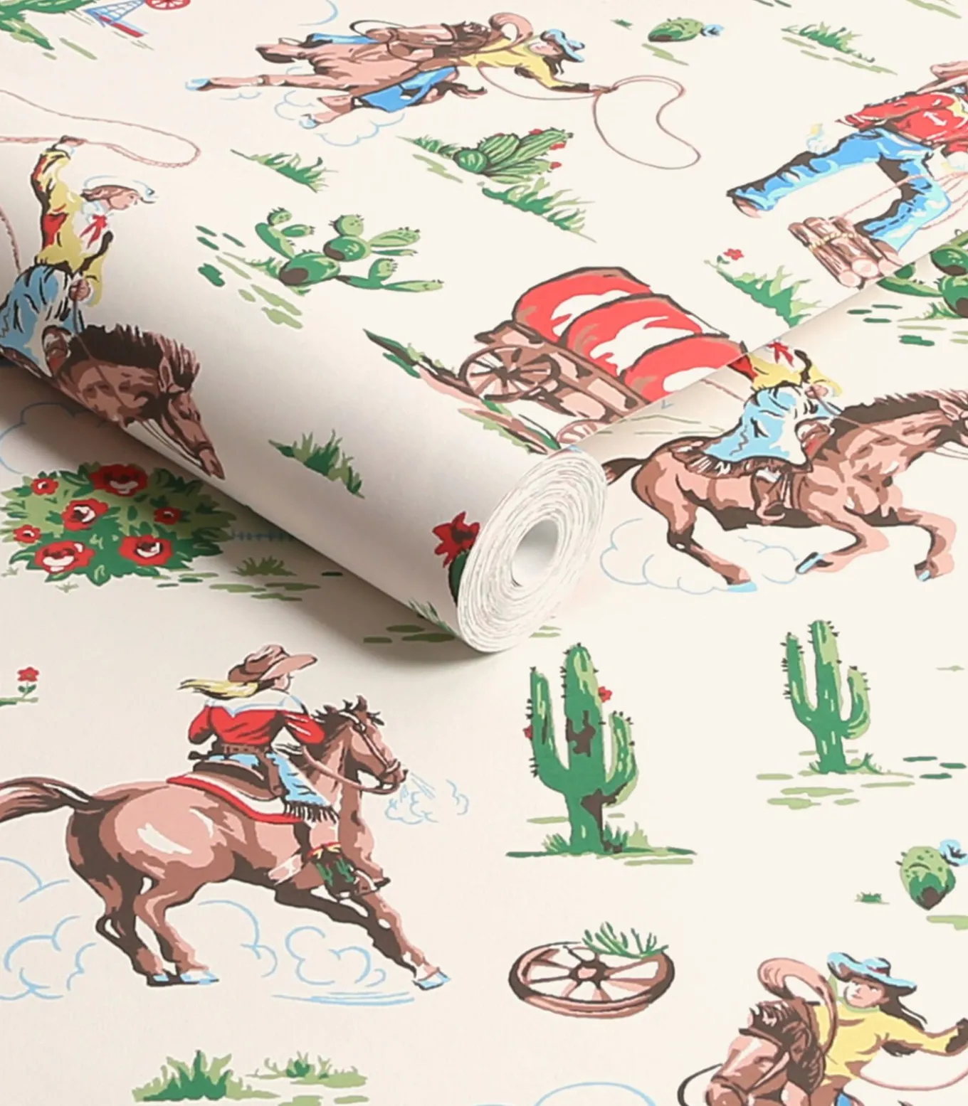 Vliesbehang Cowgirls Multi