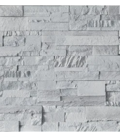 Vliesbehang 3D steen-look 10x0,53 m lichtgrijs