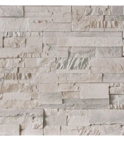 Vliesbehang 3D steen-look 10x0,53 m grijs en beige