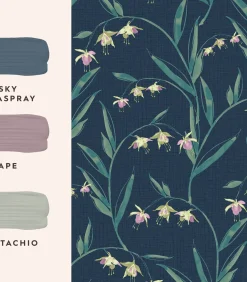 Vliesbehang Fulwell Fuchsia