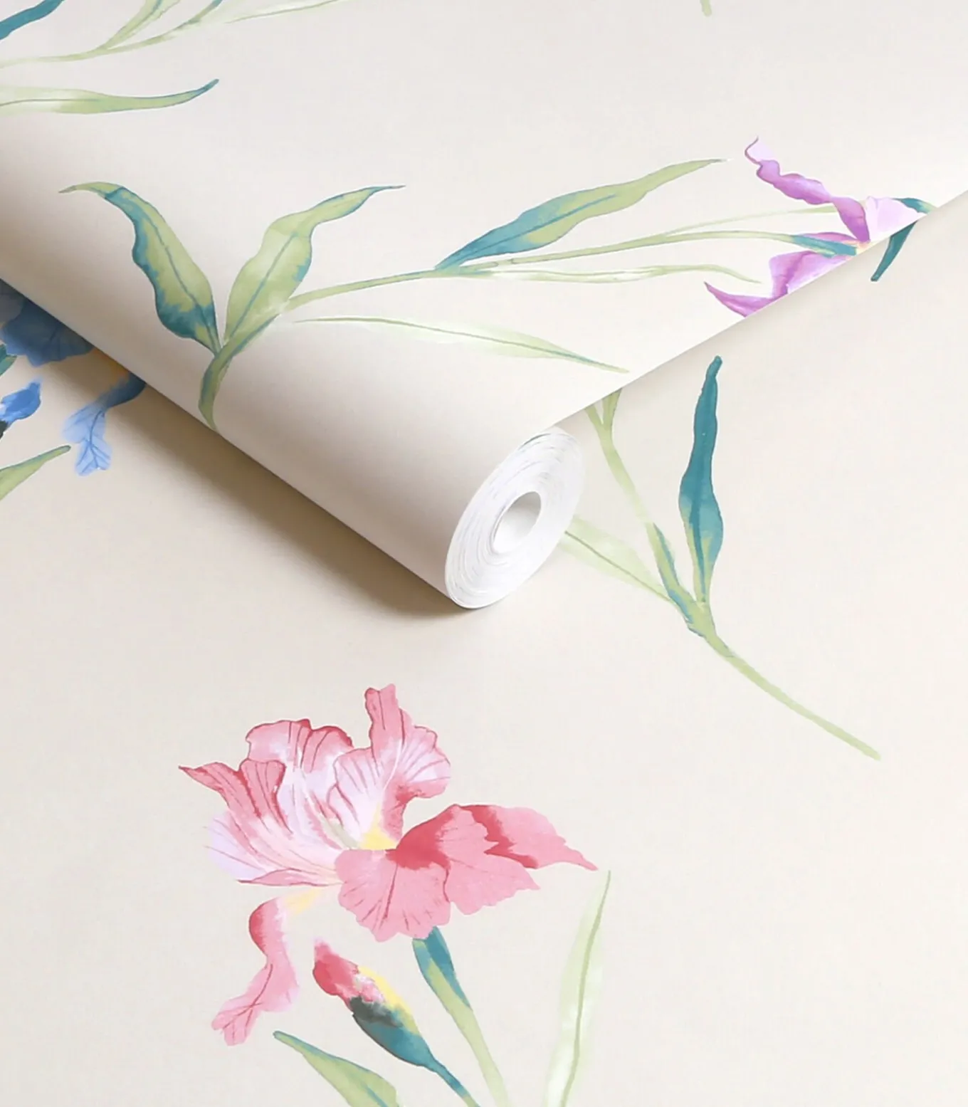 Vliesbehang Hawling Irises Naturel