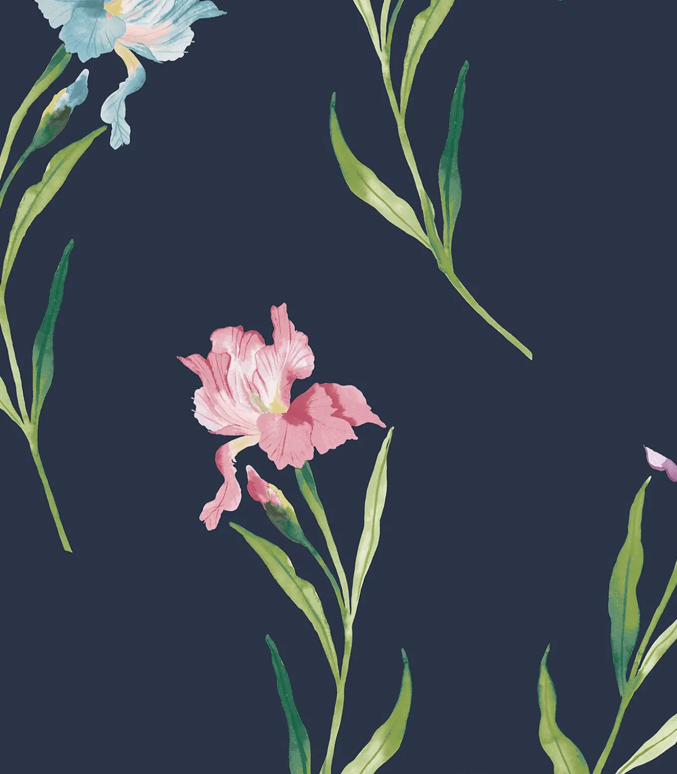 Vliesbehang Hawling Irises