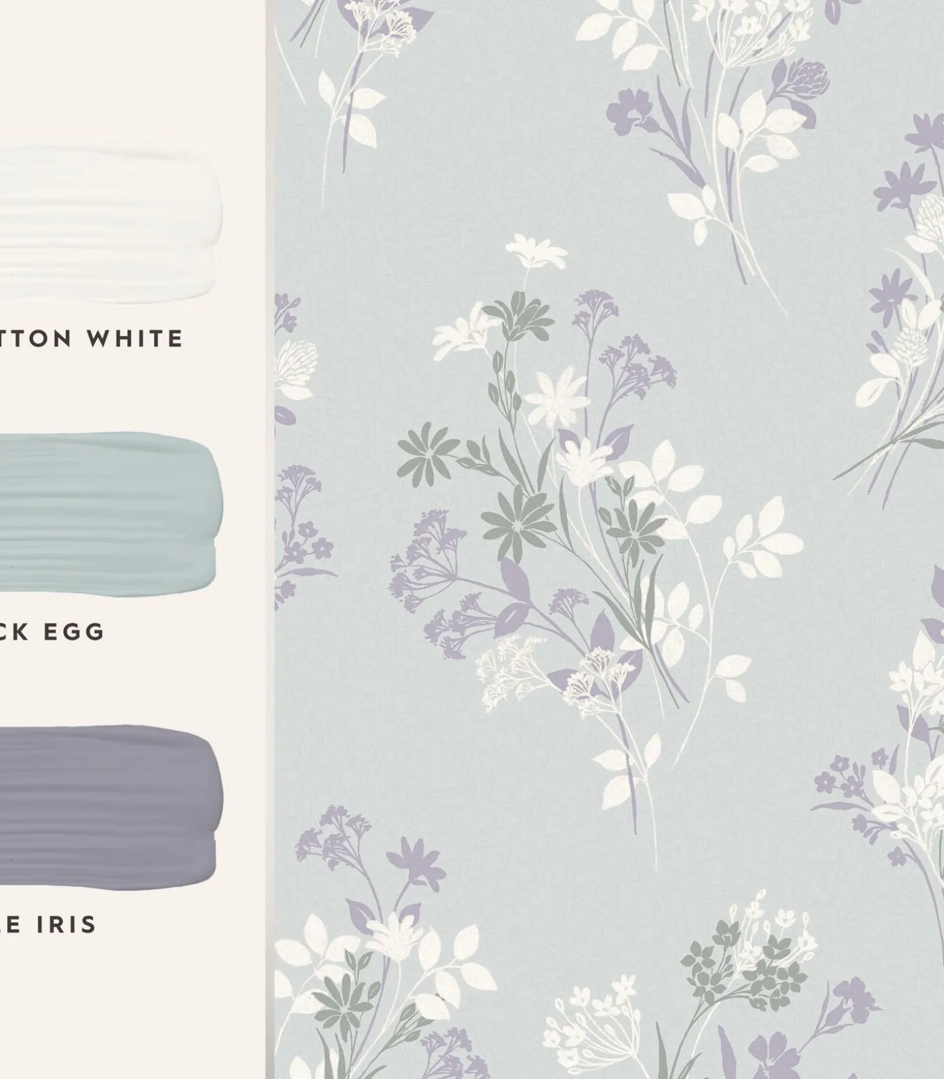 Vliesbehang Igerna Pale Duck Egg Blue|