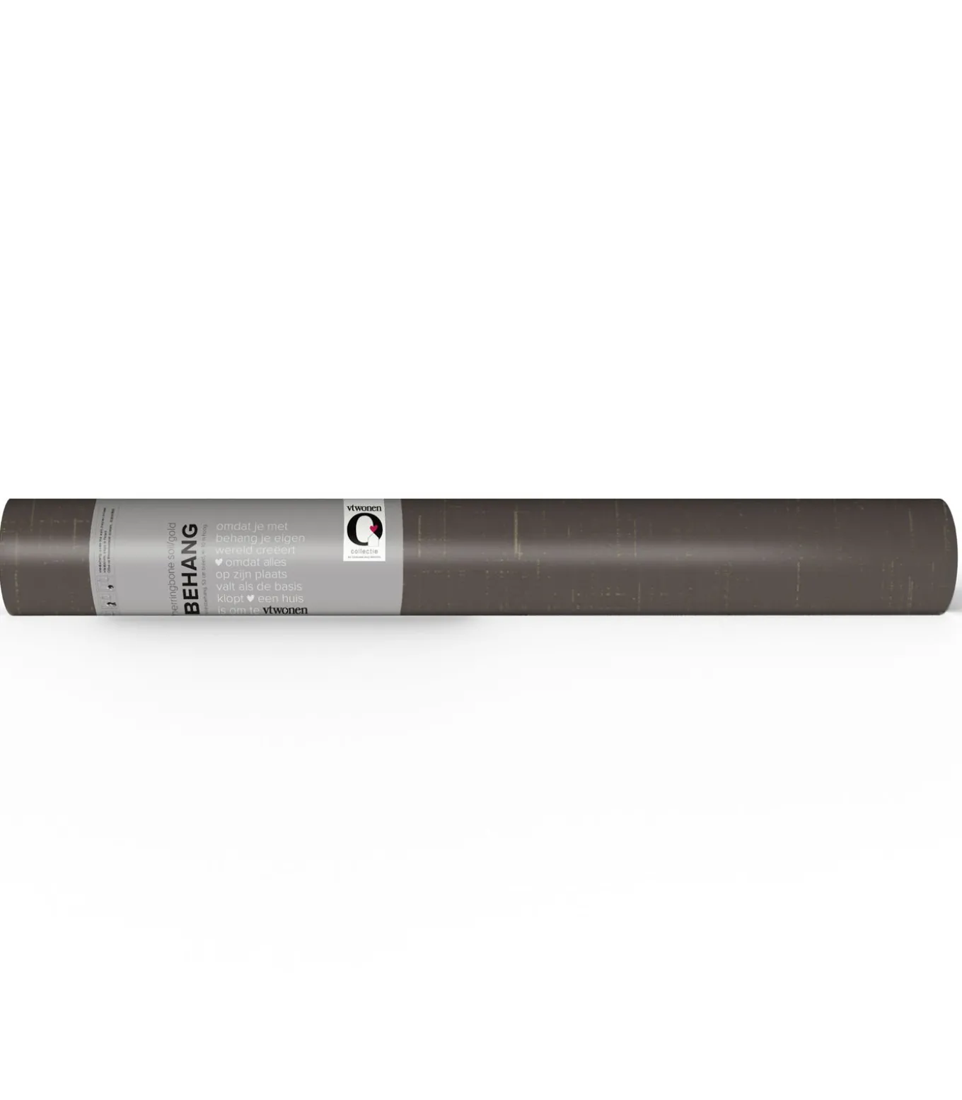 Vliesbehang linnen gold ebony